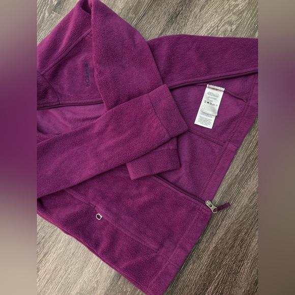 Columbia Girl’s Purple Mount Cannon Fleece Full Zip Size M (10-12) - Picture 5 of 6